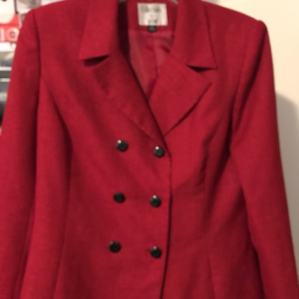Scarlet Red Double Breasted Blazer